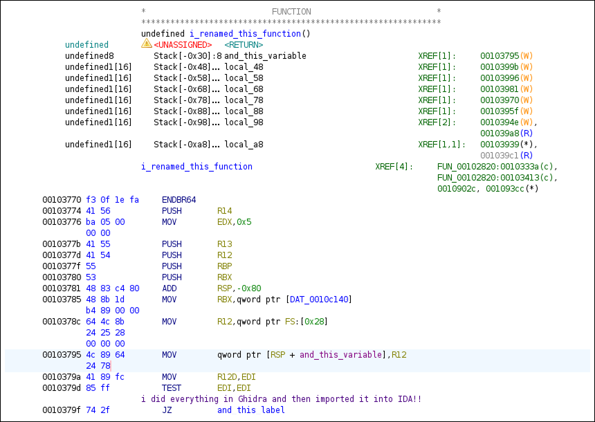 dbimporter - ghidra screenshot - v2