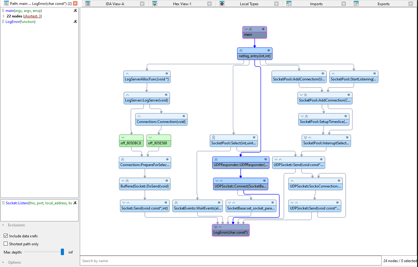 The Pathfinder with the xref graph