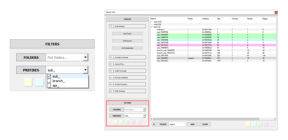 Figure 9: Filter explorer