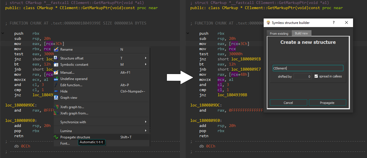 Creating a new structure using Symless