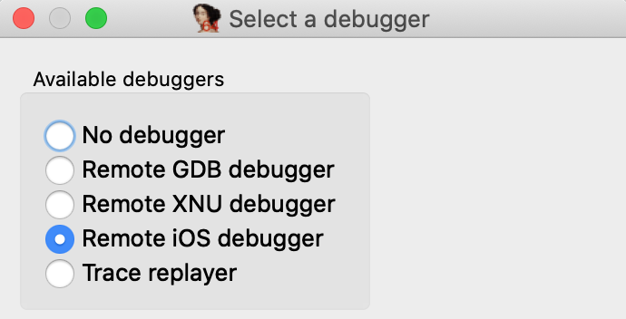 select debugger